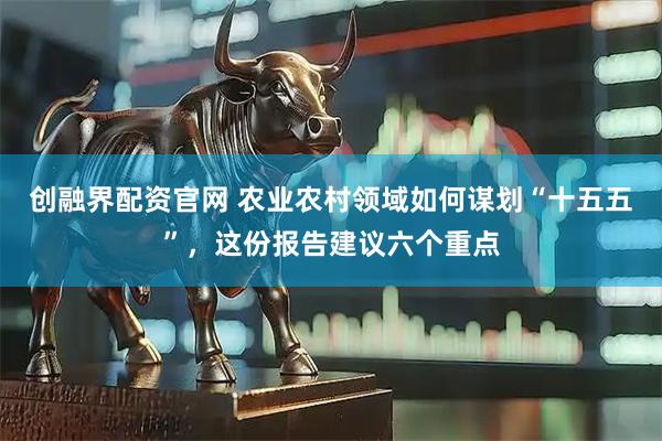 创融界配资官网 农业农村领域如何谋划“十五五”,这份报告建议六个重点